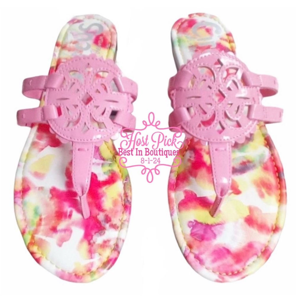 SAM EDELMAN Clara Sandal Flop Flop Flamingo Pink